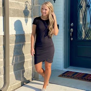 Black Entro Wrap Dress